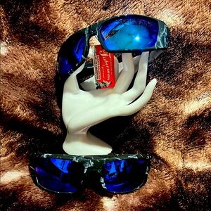 2-Men’s Stylish Blue Fishing Lens Sunglasses